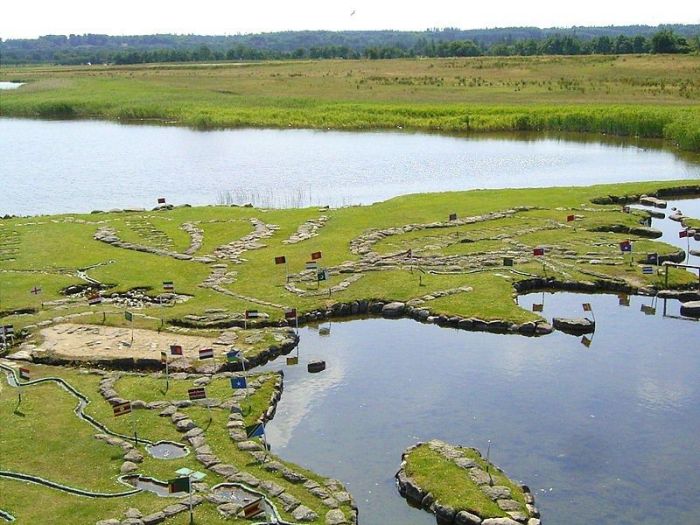 There's A Miniature Map Of The World On This Danish Lake (10 pics)