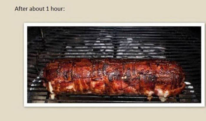 How To Make A Homemade Pork Baguette Wrapped In Bacon (20 pics)