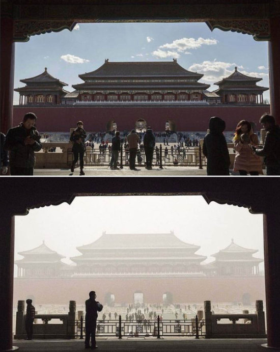 Shocking Photos Show The Devastating Air Pollution In Beijing (10 pics)