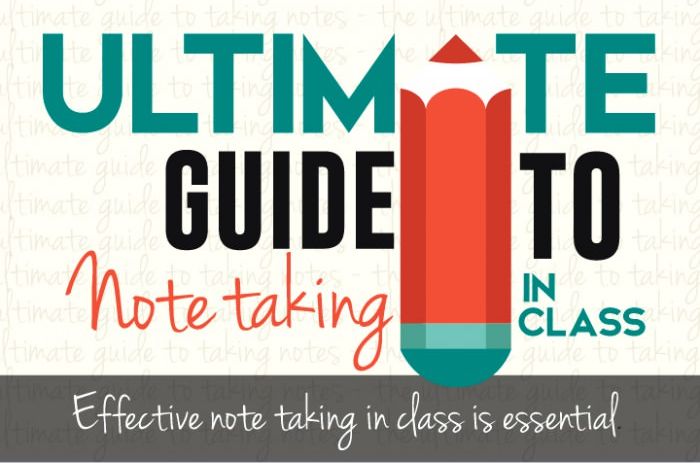 The Ultimate Guide To Taking Notes While You're In Class (infographic)