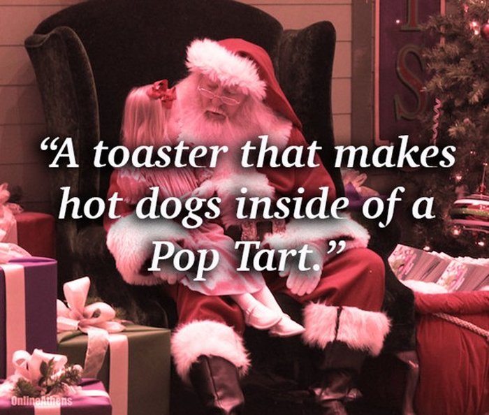 Mall Santas Reveal The Most Bizarre Christmas Gifts Kids Have Asked For (15 pics)
