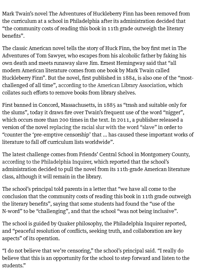 Find Out Why This US School Is Dropping Huckleberry Finn From Their Curriculum (3 pics)