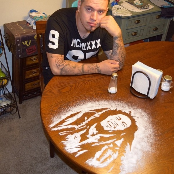 Rob Ferrel Makes Amazing Celebrity Portraits Out Of Salt (10 pics)