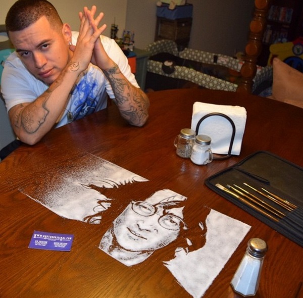 Rob Ferrel Makes Amazing Celebrity Portraits Out Of Salt (10 pics)