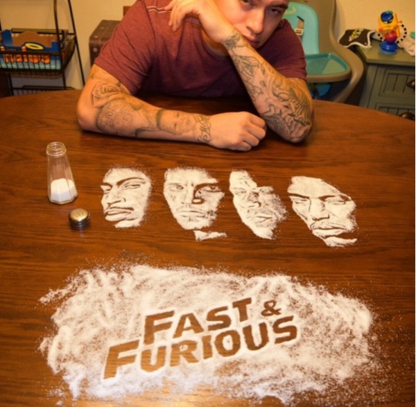 Rob Ferrel Makes Amazing Celebrity Portraits Out Of Salt (10 pics)