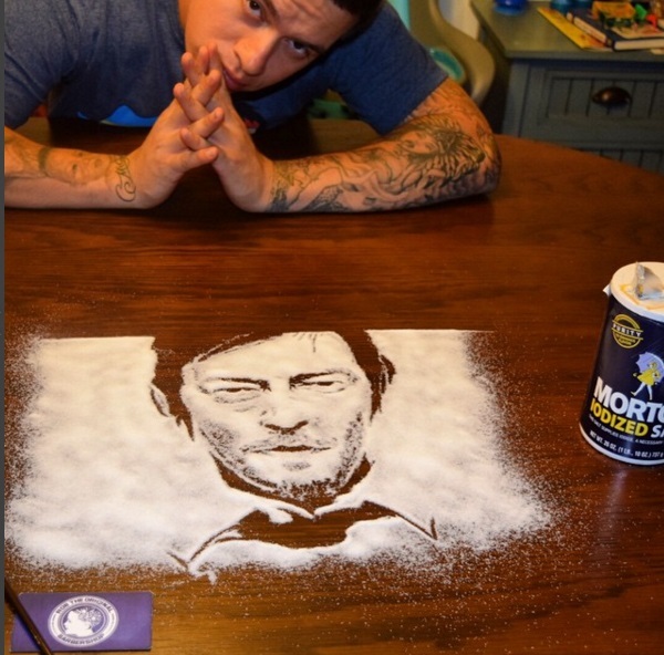 Rob Ferrel Makes Amazing Celebrity Portraits Out Of Salt (10 pics)