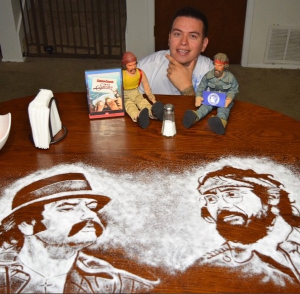 Rob Ferrel Makes Amazing Celebrity Portraits Out Of Salt (10 pics)