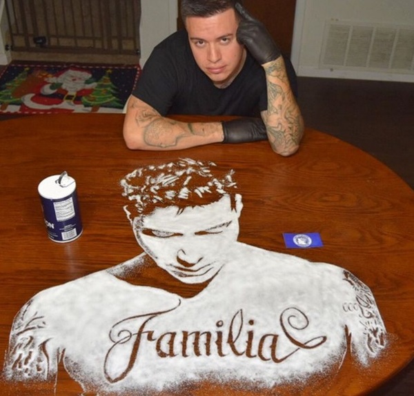 Rob Ferrel Makes Amazing Celebrity Portraits Out Of Salt (10 pics)