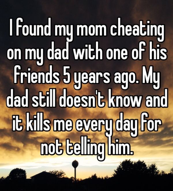 Heartbreaking Stories From Kids Who Caught Their Parents Cheating (17 pics)