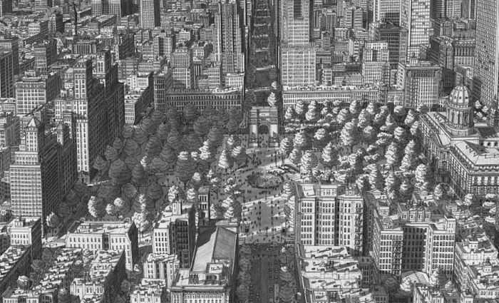 Artist Uses His Incredible Memory To Draw Detailed Cityscapes (14 pics)