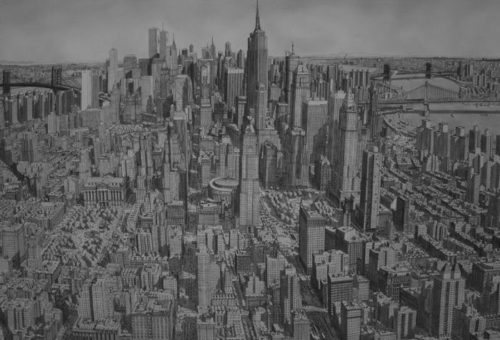 Artist Uses His Incredible Memory To Draw Detailed Cityscapes (14 pics)