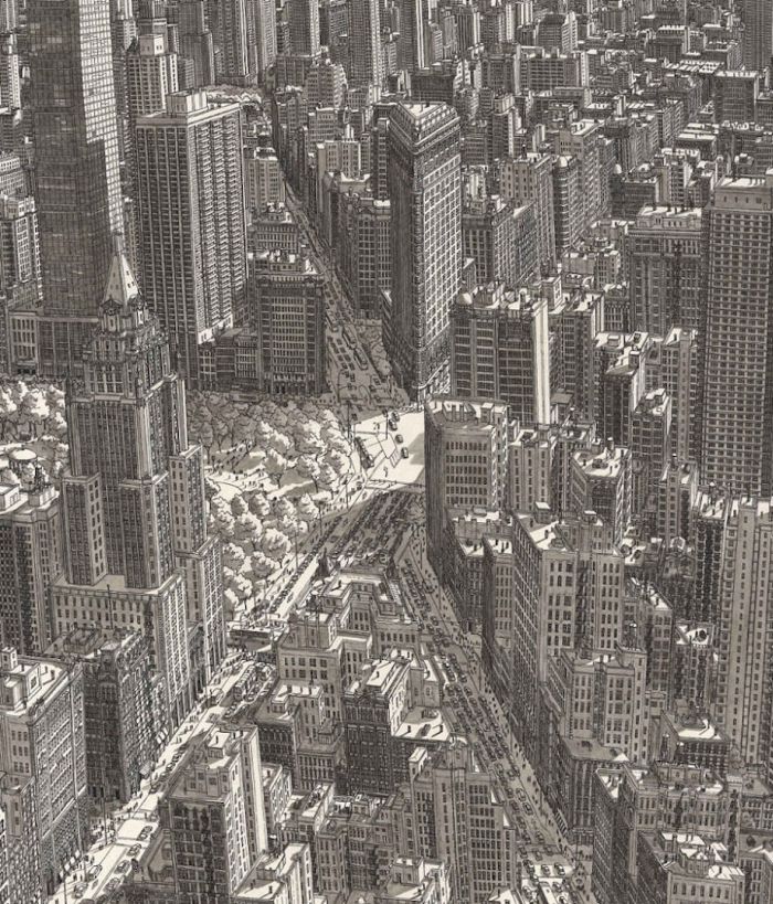 Artist Uses His Incredible Memory To Draw Detailed Cityscapes (14 pics)