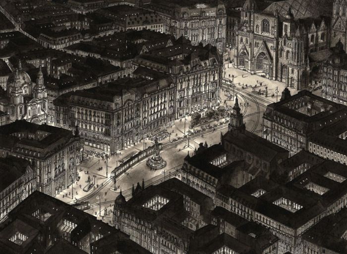 Artist Uses His Incredible Memory To Draw Detailed Cityscapes (14 pics)