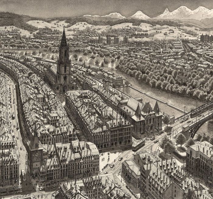 Artist Uses His Incredible Memory To Draw Detailed Cityscapes (14 pics)