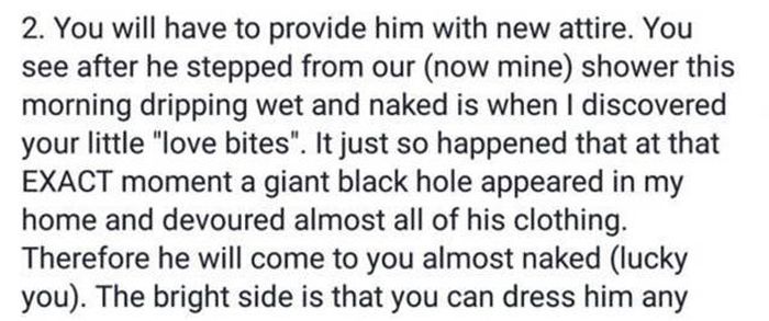 Wife Writes Brutal Letter To Her Cheating Husband's Mistress (8 pics)