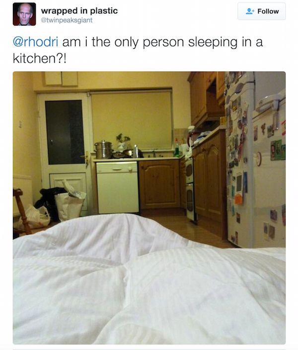 People Share Where They Slept When They Went Home For Christmas (20 pics)