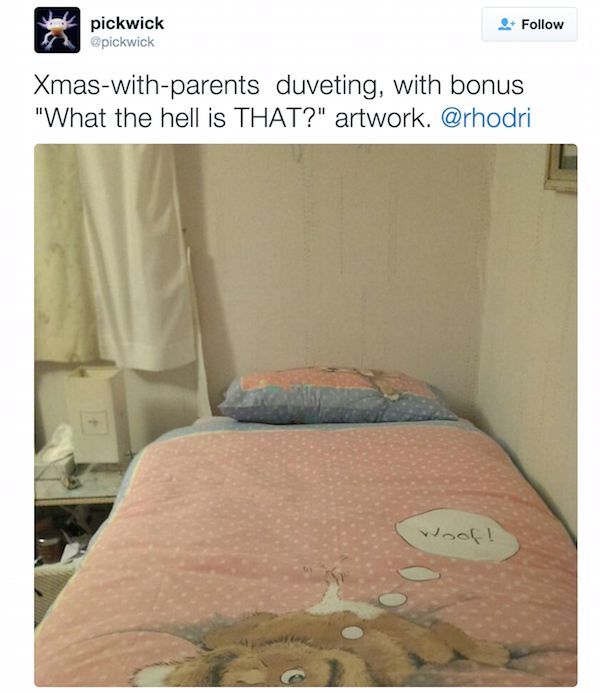 People Share Where They Slept When They Went Home For Christmas (20 pics)