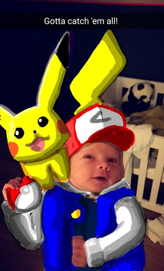 Dad Creates Epic Masterpieces By Doodling On His Baby’s Snapchat Pics (20 pics)