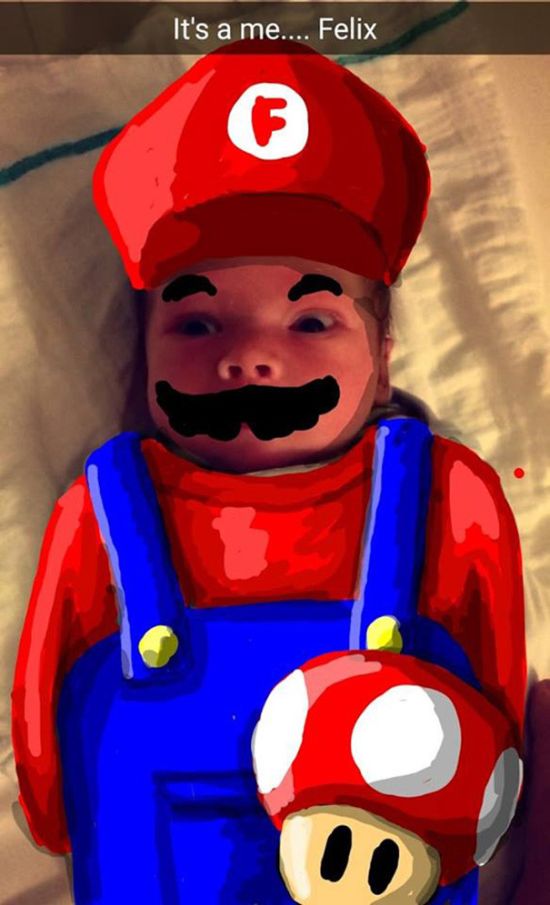 Dad Creates Epic Masterpieces By Doodling On His Baby’s Snapchat Pics (20 pics)