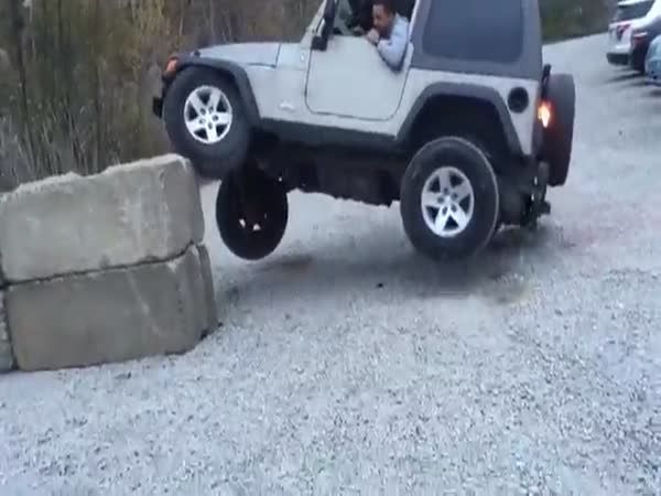 Idiot Ruins His Jeep Trying To Take A Cool Picture