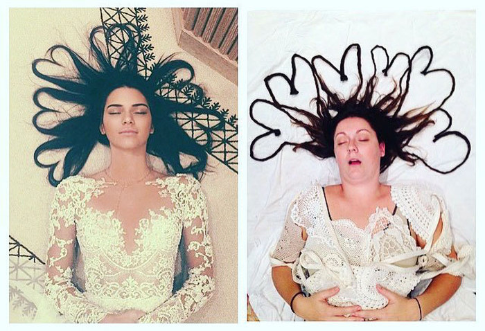 This Woman Recreated Iconic Celebrity Photos With Hilarious Results (36 pics)