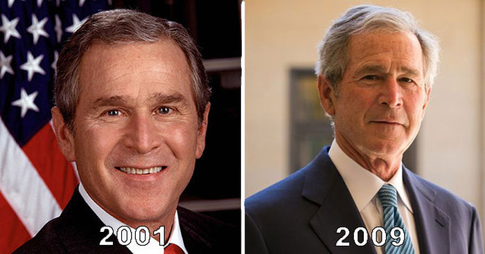 What US Presidents Looked Like Before And After Their Terms (8 pics)