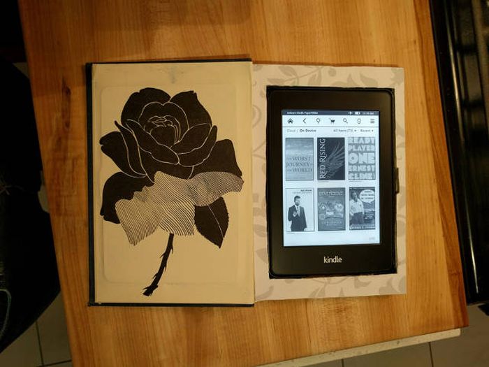 Guy Turns Old Book Into An Awesome Kindle Case (15 pics)
