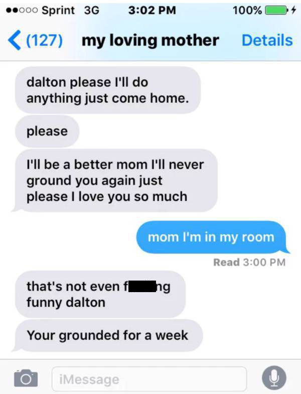 Son Tricks His Mom Into Thinking He's Flying To New York City (3 pics)