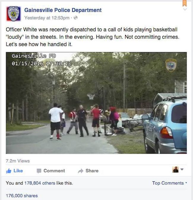 Police Officer Proves Not All Crops Are Bad By Getting In On A Game (8 pics + video)