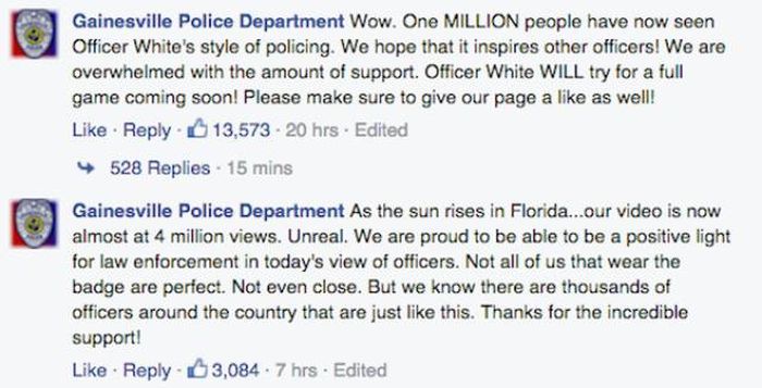 Police Officer Proves Not All Crops Are Bad By Getting In On A Game (8 pics + video)