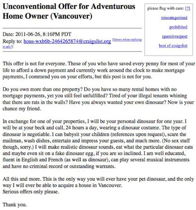 These Are The Worst Roommate Ads In The History Of Craigslist (13 pics)