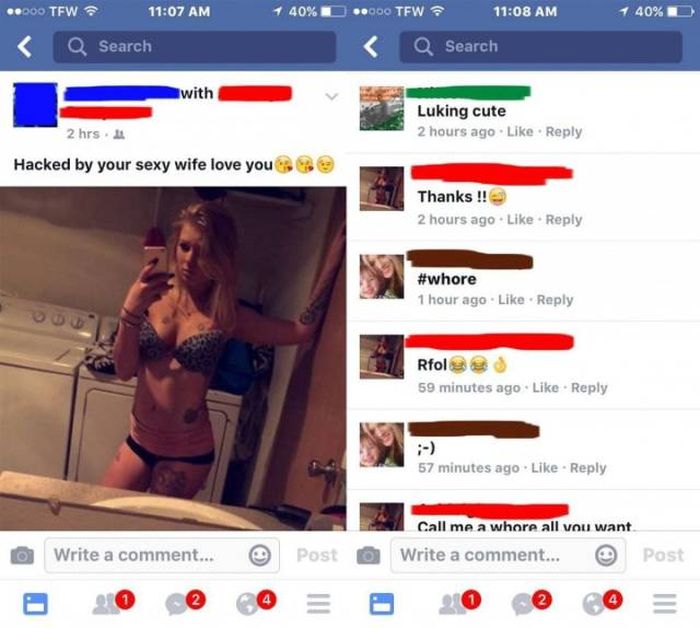Cheating Wife Totally Owns Up To Banging Her Cousin On Facebook (5 pics)