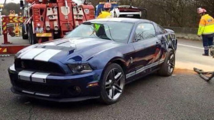 Transporter Carrying 9 Supercars Overturns On The Road (9 pics)