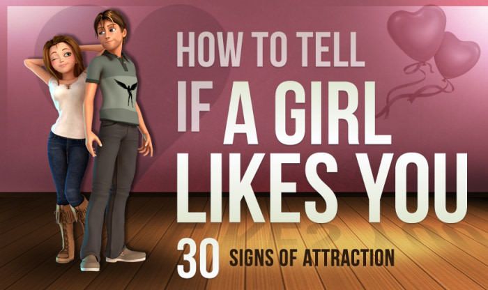 30 Signs Of Attraction To Help You Figure Out If A Girl Is Into You (infographic)