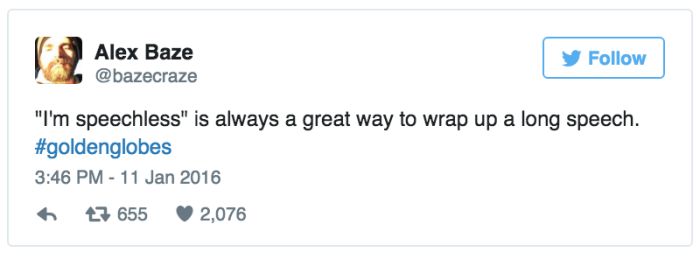 Tweets About The Golden Globe That Were Simply Golden (13 pics)