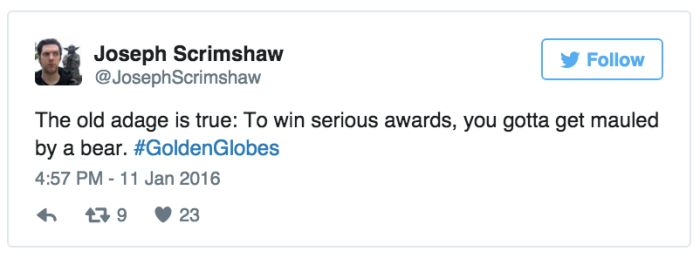 Tweets About The Golden Globe That Were Simply Golden (13 pics)
