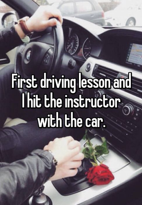 People Reveal Awkward Driver's Ed Confessions (18 pics)