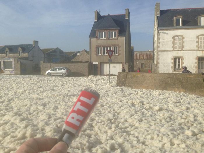A Town In France Is Completely Covered In Foam (8 pics)