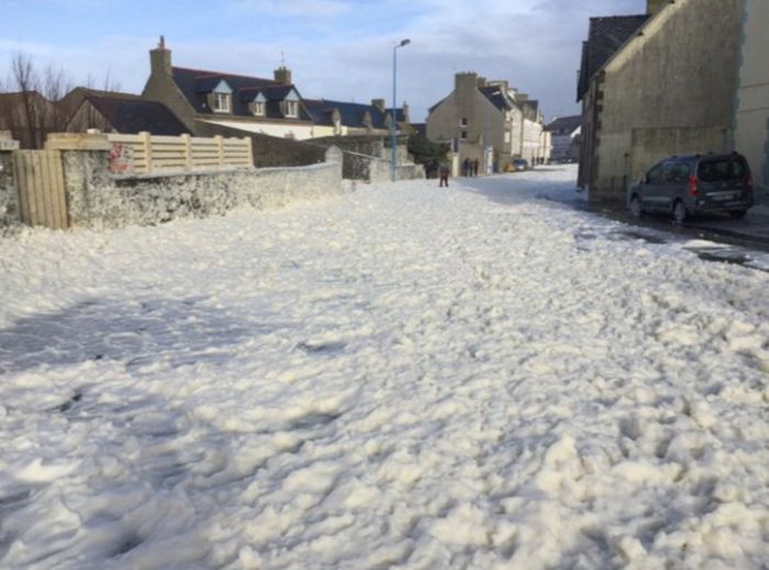 A Town In France Is Completely Covered In Foam (8 pics)
