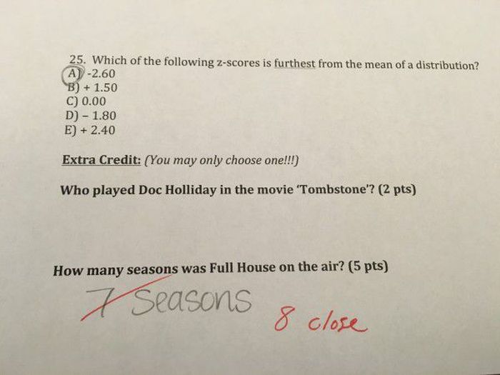 This College Professor Asks The Coolest Extra Credit Questions (9 pics)