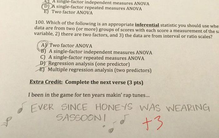This College Professor Asks The Coolest Extra Credit Questions (9 pics)