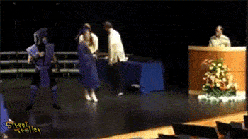 Mortal Kombat Characters Face Off Against People In Real Life (14 gifs)