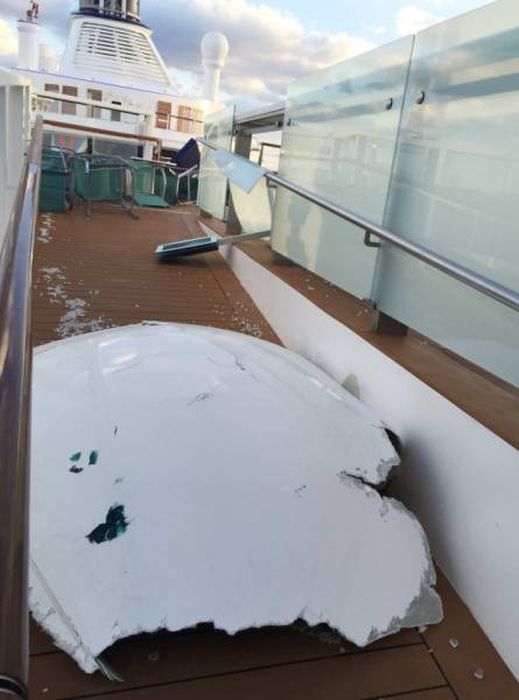 Royal Caribbean Cruise Ship Suffers Damage After Getting Caught In A Storm (20 pics)