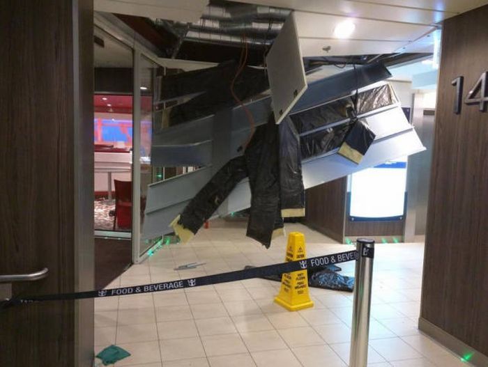 Royal Caribbean Cruise Ship Suffers Damage After Getting Caught In A Storm (20 pics)