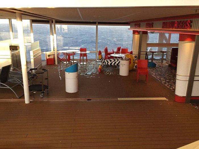 Royal Caribbean Cruise Ship Suffers Damage After Getting Caught In A Storm (20 pics)