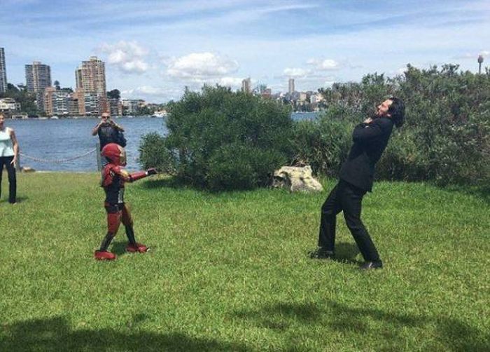 This Kid Got To Be Iron Man For A Whole Day And Robert Downey Jr. Approved (8 pics + video)