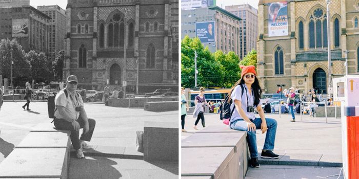 Daughter Travels To The Same Locations Her Late Father Used To Visit (12 pics)