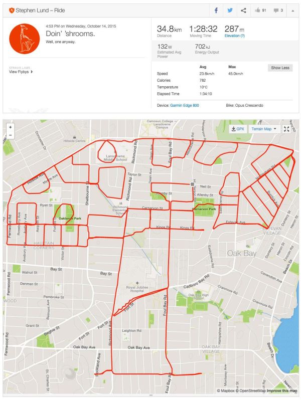 Guy On Bike Creates Giant Doodles Using His GPS App (9 pics)