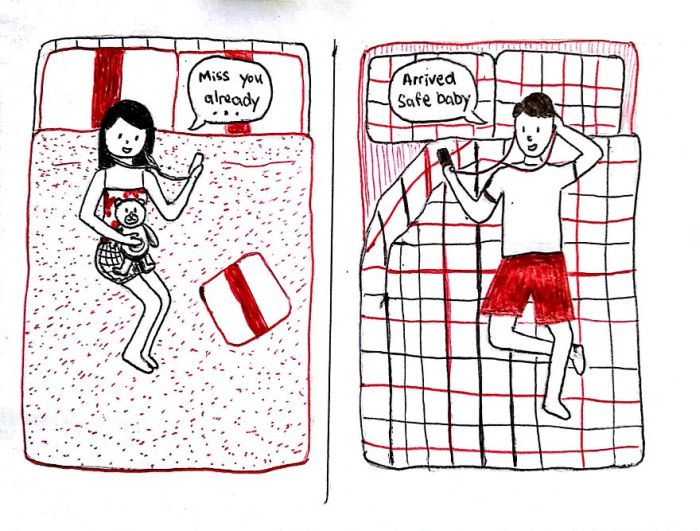 Artist Captures What It Feels Like To Be In A Long Distance Relationship (15 pics)