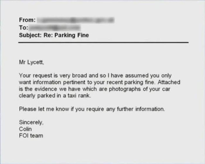 Man Finds An Awesome Way To Contest A Parking Fine (8 pics)
